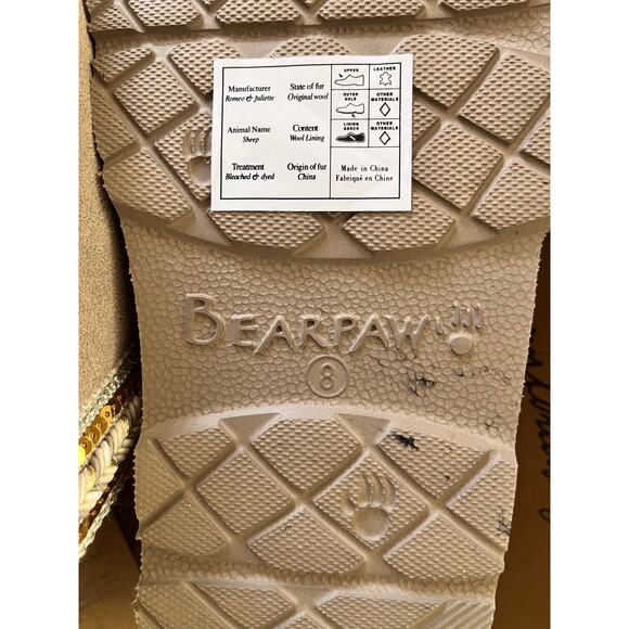 BEARPAW Tanya Suede Embellished Slipper Mule Women's Sz 8 NEW - Picture 7 of 9